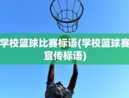 学校篮球比赛标语(学校篮球赛宣传标语)