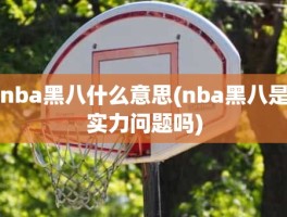 nba黑八什么意思(nba黑八是实力问题吗)