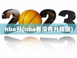 nba升(nba有没有升降级)