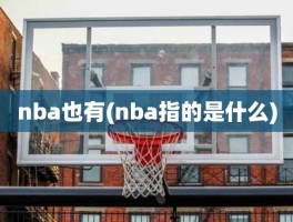 nba也有(nba指的是什么)