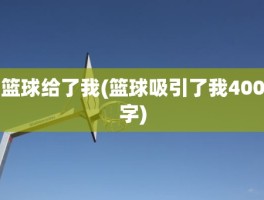 篮球给了我(篮球吸引了我400字)