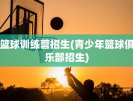 篮球训练营招生(青少年篮球俱乐部招生)