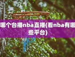 哪个台播nba直播(看nba有哪些平台)