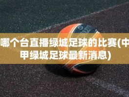 哪个台直播绿城足球的比赛(中甲绿城足球最新消息)