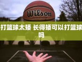 打篮球太矮 长得矮可以打篮球吗