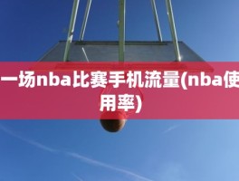 一场nba比赛手机流量(nba使用率)