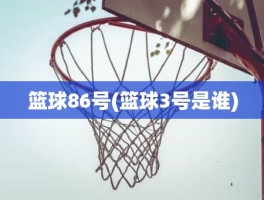 篮球86号(篮球3号是谁)