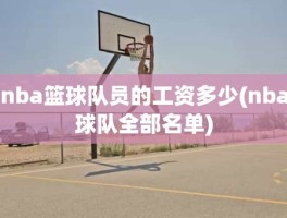 nba篮球队员的工资多少(nba球队全部名单)