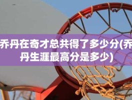 乔丹在奇才总共得了多少分(乔丹生涯最高分是多少)