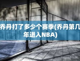 乔丹打了多少个赛季(乔丹第几年进入NBA)