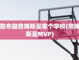 勒布朗詹姆斯是哪个学校(詹姆斯是MVP)