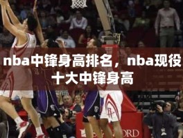 nba中锋身高排名，nba现役十大中锋身高