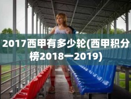 2017西甲有多少轮(西甲积分榜2018一2019)