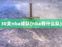 30支nba球队(nba有什么队)