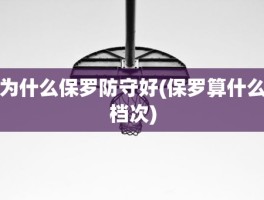 为什么保罗防守好(保罗算什么档次)