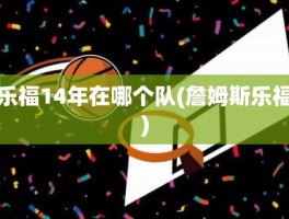 乐福14年在哪个队(詹姆斯乐福)