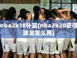 nba2k18补篮(nba2k20获得球员怎么用)