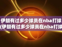 伊朗有过多少球员在nba打球(伊朗有过多少球员在nba打球)