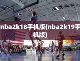 nba2k18手机版(nba2k19手机版)