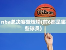 nba总决赛篮板榜(前6都是哪些球员)