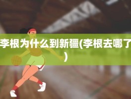 李根为什么到新疆(李根去哪了)