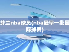 芬兰nba球员(nba最早一批国际球员)