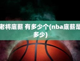 老将底薪 有多少个(nba底薪是多少)