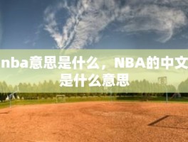 nba意思是什么，NBA的中文是什么意思