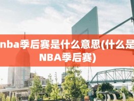 nba季后赛是什么意思(什么是NBA季后赛)