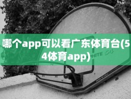 哪个app可以看广东体育台(54体育app)