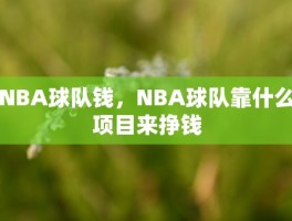 NBA球队钱，NBA球队靠什么项目来挣钱