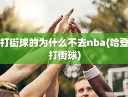 打街球的为什么不去nba(哈登打街球)