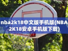 nba2k18中文版手机版(NBA2K18安卓手机版下载)