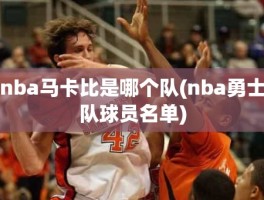 nba马卡比是哪个队(nba勇士队球员名单)