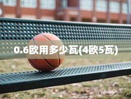 0.6欧用多少瓦(4欧5瓦)