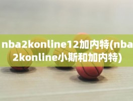 nba2konline12加内特(nba2konline小斯和加内特)