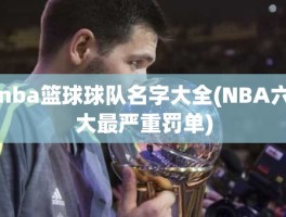 nba篮球球队名字大全(NBA六大最严重罚单)