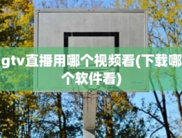 gtv直播用哪个视频看(下载哪个软件看)