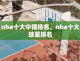 nba十大中锋排名，nba十大球星排名