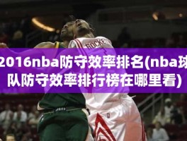 2016nba防守效率排名(nba球队防守效率排行榜在哪里看)