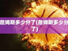 詹姆斯多少分了(詹姆斯多少分了)