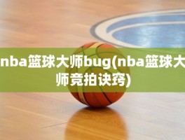 nba篮球大师bug(nba篮球大师竞拍诀窍)