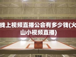 线上视频直播公会有多少钱(火山小视频直播)
