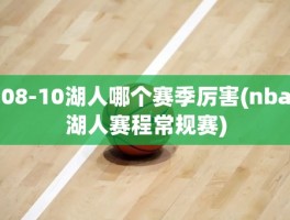 08-10湖人哪个赛季厉害(nba湖人赛程常规赛)