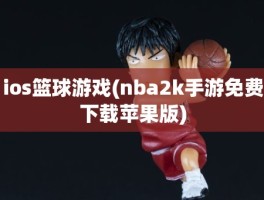 ios篮球游戏(nba2k手游免费下载苹果版)