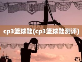 cp3篮球鞋(cp3篮球鞋测评)