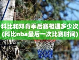 科比和邓肯季后赛相遇多少次(科比nba最后一次比赛时间)