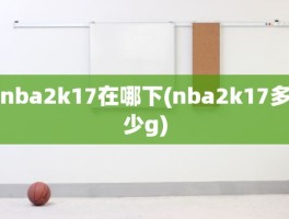 nba2k17在哪下(nba2k17多少g)