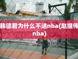 韩德君为什么不进nba(赵继伟nba)