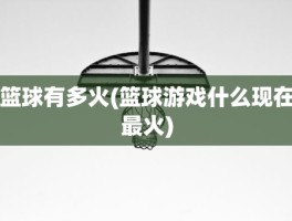 篮球有多火(篮球游戏什么现在最火)
